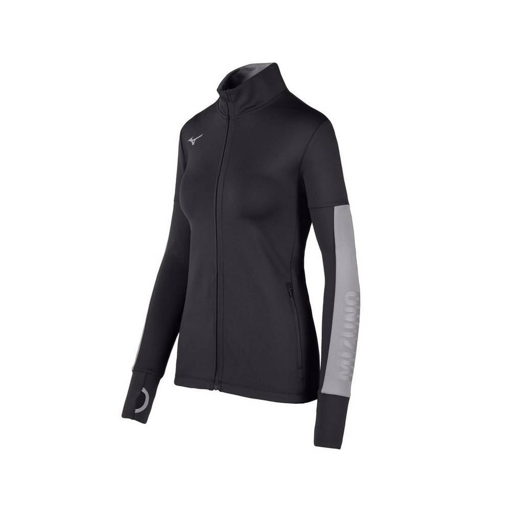 Womens Mizuno Alpha Quest Jacket Black Philippines (RPFKYT406)